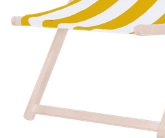 Platinet PSW sklopiva ležaljka, drvena, žuto-bijela