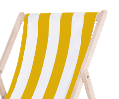 Platinet PSW sklopiva ležaljka, drvena, žuto-bijela
