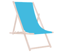 Platinet PSW sklopiva ležaljka, drvena, svijetlo plava