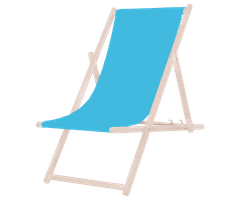 Platinet PSW sklopiva ležaljka, drvena, svijetlo plava