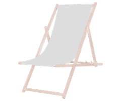 Platinet PSW sklopiva ležaljka, drvena, svijetlo siva