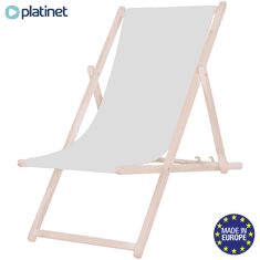 Platinet PSW sklopiva ležaljka, drvena, svijetlo siva