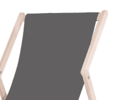 Platinet PSW sklopiva ležaljka, drvena, tamno siva