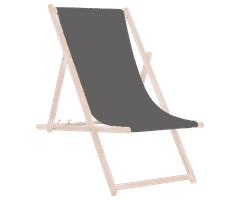 Platinet PSW sklopiva ležaljka, drvena, tamno siva