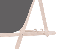 Platinet PSW sklopiva ležaljka, drvena, tamno siva