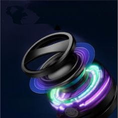 VYZIO® Bežični Bluetooth 5.3 magnetski zvučnik s RGB svjetlom i do 7h baterije, prijenosni držač za mobitel | SONICRA