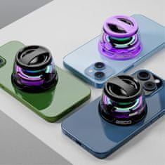 VYZIO® Bežični Bluetooth 5.3 magnetski zvučnik s RGB svjetlom i do 7h baterije, prijenosni držač za mobitel | SONICRA