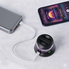 VYZIO® Bežični Bluetooth 5.3 magnetski zvučnik s RGB svjetlom i do 7h baterije, prijenosni držač za mobitel | SONICRA