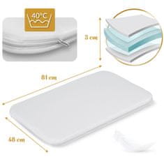 Nukido Sklopivi putni krevetić s pomoćnim ležajem + madrac NK-243