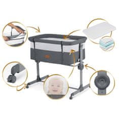 Nukido Sklopivi putni krevetić s pomoćnim ležajem + madrac NK-243