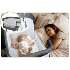 Nukido Sklopivi putni krevetić s pomoćnim ležajem + madrac NK-243