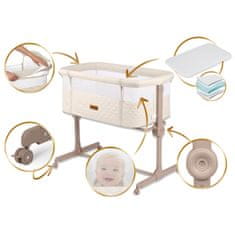 Nukido Sklopivi putni krevetić s pomoćnim ležajem + madrac NK-243