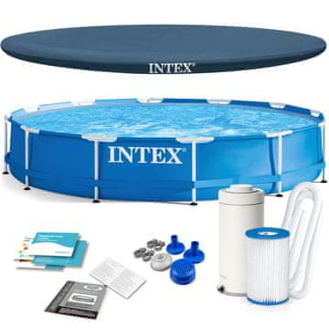 Intex Vrtni bazen s okvirom 366 x 76 cm 10 u 1 28212