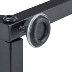 Northix Bočni stolić industrijskog dizajna, 2 razine, drvena ploča, metalni okvir