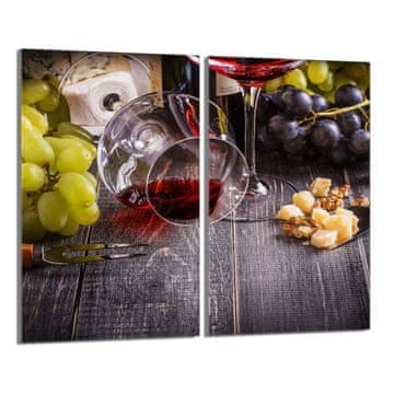 TMK Staklena zaštitna ploča za štednjak 2x30x52 Vino