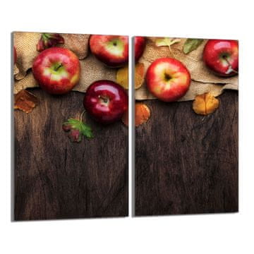 TMK Staklena zaštitna ploča za štednjak 2x30x52 Jabuke