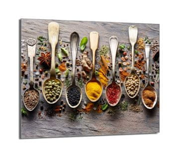 TMK Staklena zaštitna ploča za štednjak 60x52 Začini