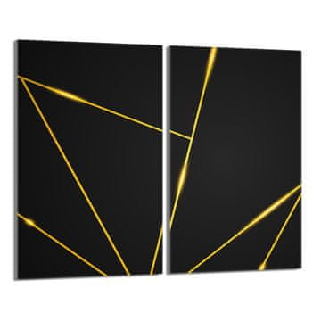 TMK Staklena zaštitna ploča za štednjak 2x30x52 Crna