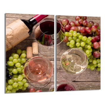 TMK Staklena zaštitna ploča za štednjak 2x30x52 Vino