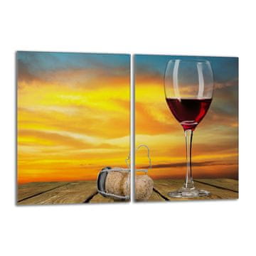 TMK Staklena zaštitna ploča za štednjak 2x40x52 Vino