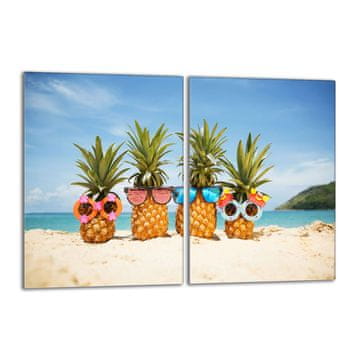 TMK Staklena zaštita za ploču za kuhanje 2x40x52 Ananas