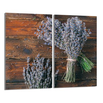 TMK Staklena zaštitna ploča za štednjak 2x30x52 Lavanda