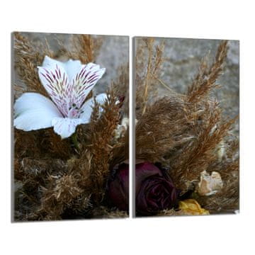 TMK Zaštitna staklena ploča za štednjak 2x30x52 Orchidea