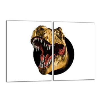 TMK Staklena zaštitna ploča za štednjak 2x40x52 Dinosaur