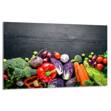 TMK Staklena zaštitna ploča za štednjak 80x52 Povrće