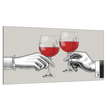 TMK Staklena zaštita za ploču za kuhanje 90x52 Vino