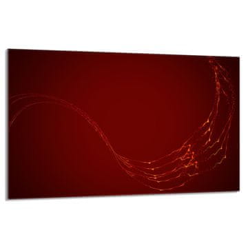 TMK Staklena zaštitna ploča za štednjak 80x52 crvena