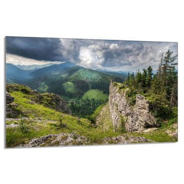 TMK Staklena zaštitna ploča za štednjak 80x52 Planine