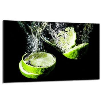 TMK Staklena zaštitna ploča za štednjak 80x52 Lime