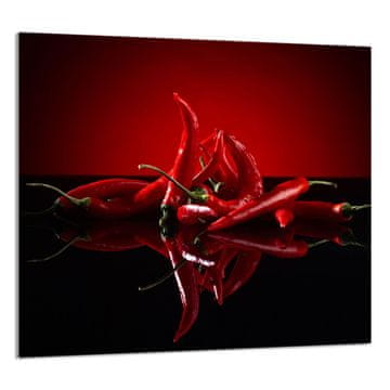 TMK STAKLENA PLOČA ZA KUHINJU 65x60 Chilli