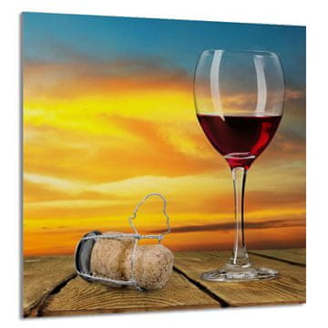 TMK STAKLENA PLOČA ZA KUHINJU 60x65 Vino