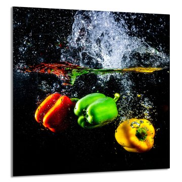 TMK STAKLENA PLOČA ZA KUHINJU 60x65 Paprika