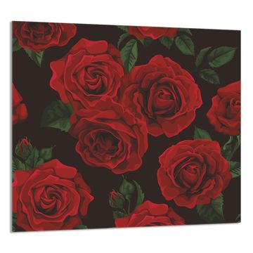 TMK STAKLENA PLOČA ZA KUHINJU 65x60 Roses
