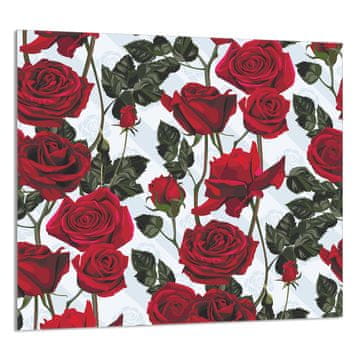 TMK STAKLENA PLOČA ZA KUHINJU 65x60 Roses