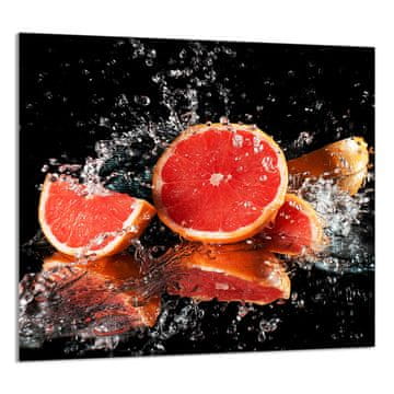 TMK STAKLENA PLOČA ZA KUHINJU 65x60 Grejpfrut