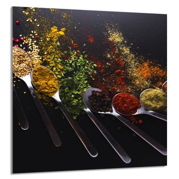 TMK STAKLENA PLOČA ZA KUHINJU 60x65 Začini