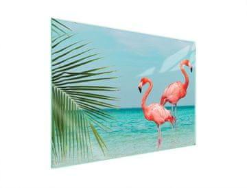 TMK ZAŠTITNA PLOČA OD STAKLA ZA ŠTEDNJAK 70x52 FLAMINGO