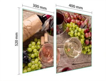TMK ZAŠTITNA PLOČA OD STAKLENA ZA ŠTEDNJAK 70x52 ZA VINO