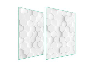 TMK ZAŠTITNA PLOČA OD STAKLENA ZA ŠTEDNJAK 70x52 BIJELA