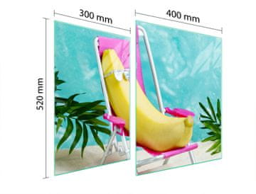 TMK ZAŠTITNA PLOČA OD STAKLENA ZA ŠTEDNJAK 70x52 BANANA