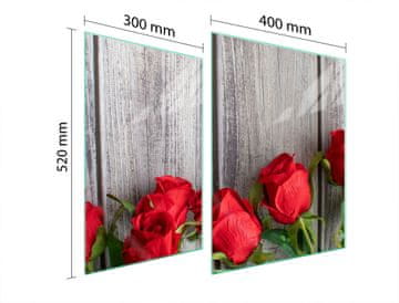 TMK ZAŠTITNA PLOČA OD STAKLA ZA ŠTEDNJAK 70x52 ROSES