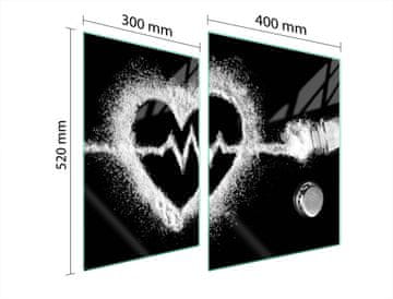 TMK ZAŠTITNA PLOČA OD STAKLA ZA ŠTEDNJAK 70x52 SRCE