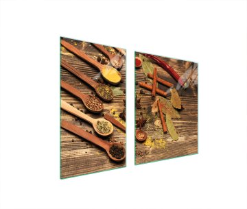 TMK STAKLENI TANJUR i DASKA ZA REZANJE 100x52 ZAČINI