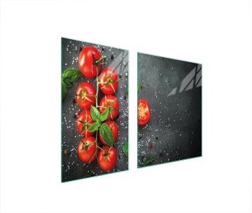 TMK STAKLENI TANJUR I DASKA ZA REZANJE 100x52 RAJČICE