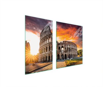 TMK STAKLENI TANJUR I DASKA ZA REZANJE 100x52 KOLOSEJ