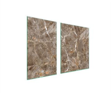 TMK STAKLENI TANJUR I DASKA ZA REZANJE 100x52 MRAMOR